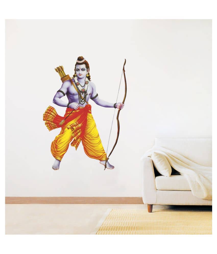 Decor Villa Lord Ram Religious & Inspirational Sticker ( 43 x 58 cms )