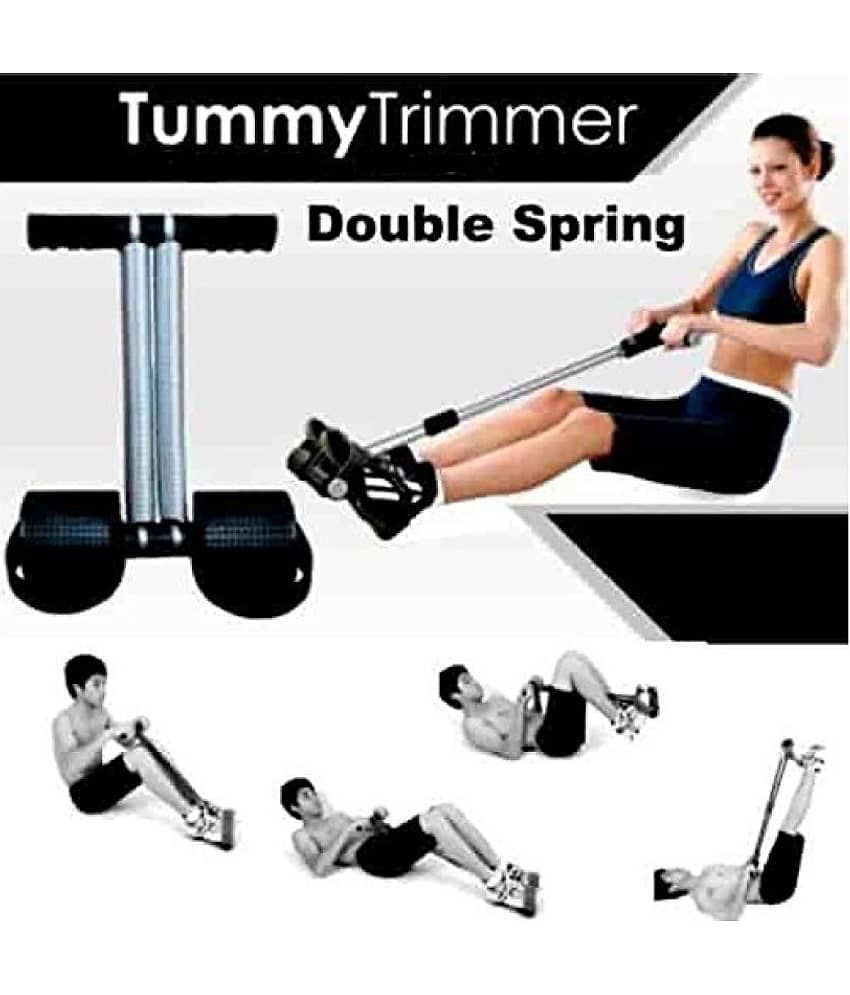SlimishAbs Trimmer With DOUBLE Steel Spring Burn Off Calories & Tone Your Muscles Ab Exerciser (Black) - Sports and Fitness Equipment | Buy online on ZillyBuy