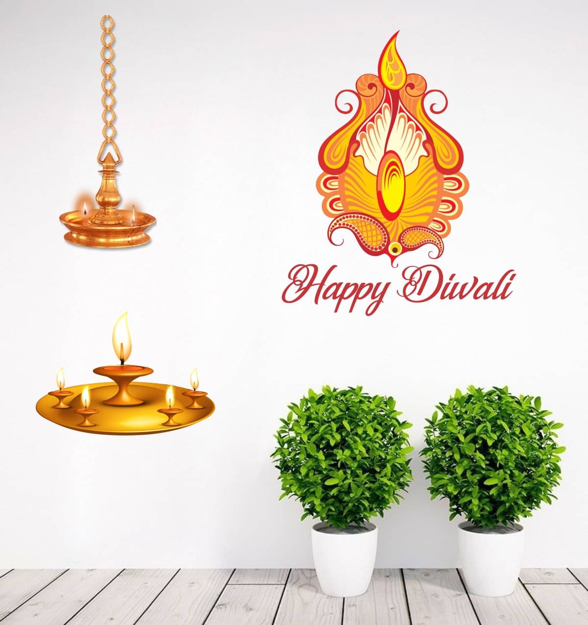     			Sticker Studio DIWALI COMBOS Festive Sticker ( 58 x 58 cms )