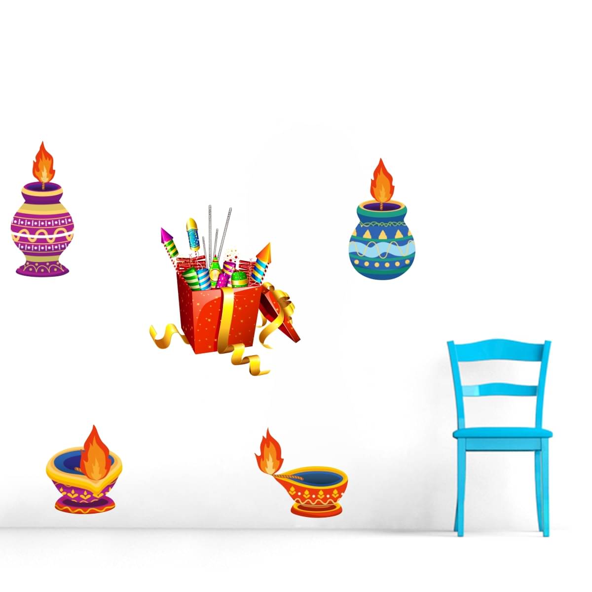     			Sticker Studio DIWALI COMBOS Festive Sticker ( 50 x 58 cms )