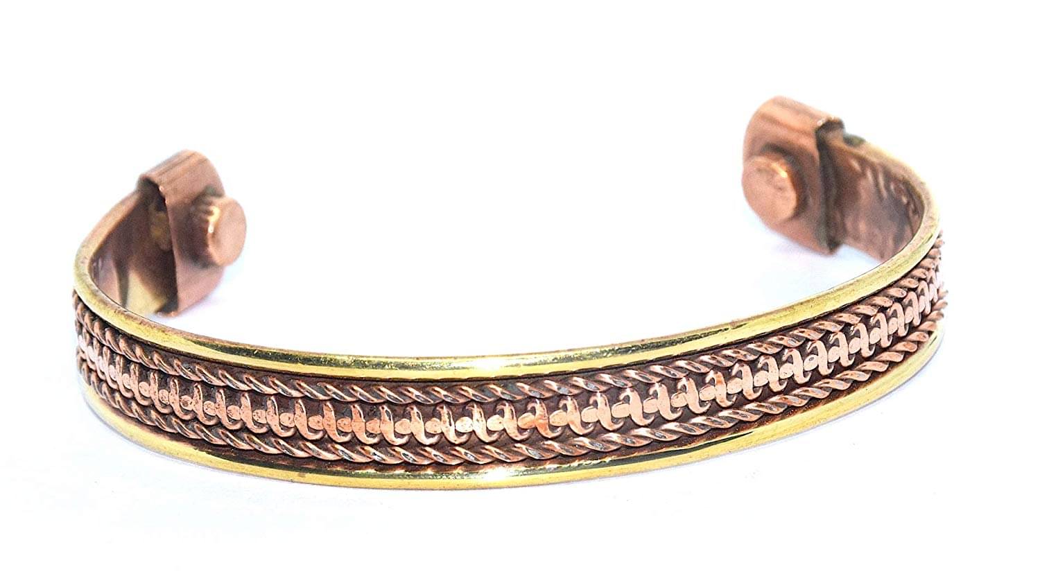     			Rudradivine Mix Metal Magnets end , good health and reliving arthritis/rheumatic symptoms, Bangle/bracet open end free size Kada for Men and Women