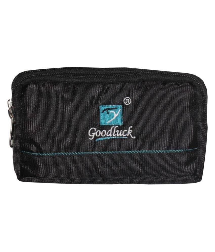     			Goodluck Polyester Black Waist Pouch