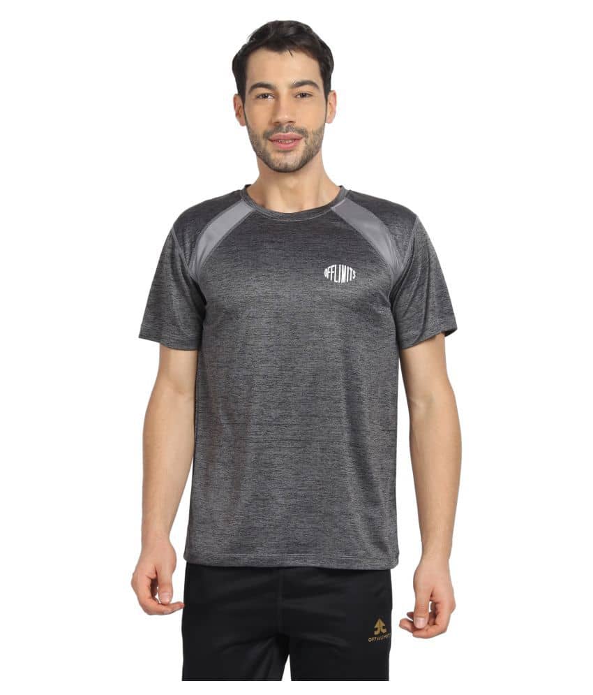 OFF LIMITS Pack of 1 Polyester Regular Fit Men's T-Shirt ( Grey )