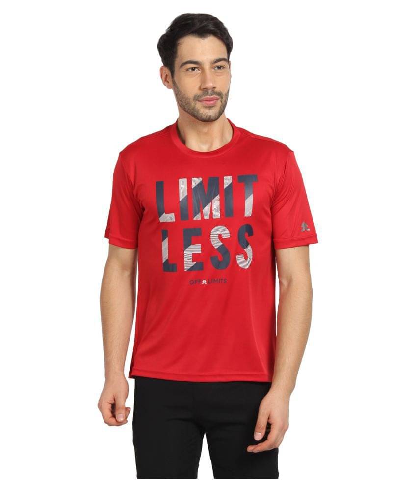     			OFF LIMITS Pack of 1 Polyester Regular Fit Men's T-Shirt ( Red )