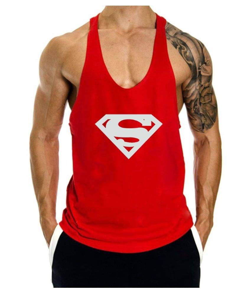 THE BLAZZE Red Sleeveless Vests Single     			THE BLAZZE Red Sleeveless Vests Single