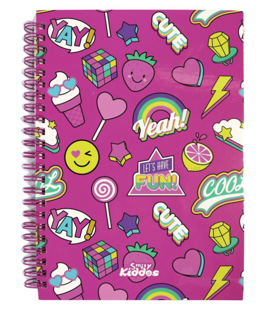     			Smily Kiddos | Smily A5 Lined Notebook Pink(set of six) |  Kids Stationery | School Accessory's | Kids Notebooks | School Notebook | Notebook for Boys & Girls |  Pink color notebook for Girls