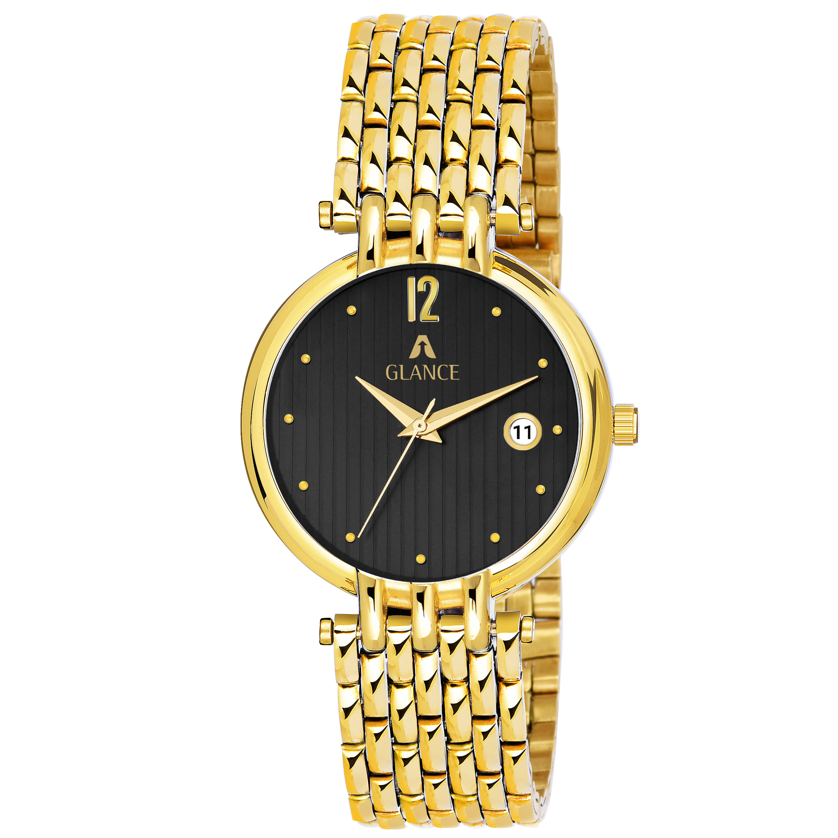 Aglance 1456ym03 Black Dial Stainless Steel Analog Men's Watch