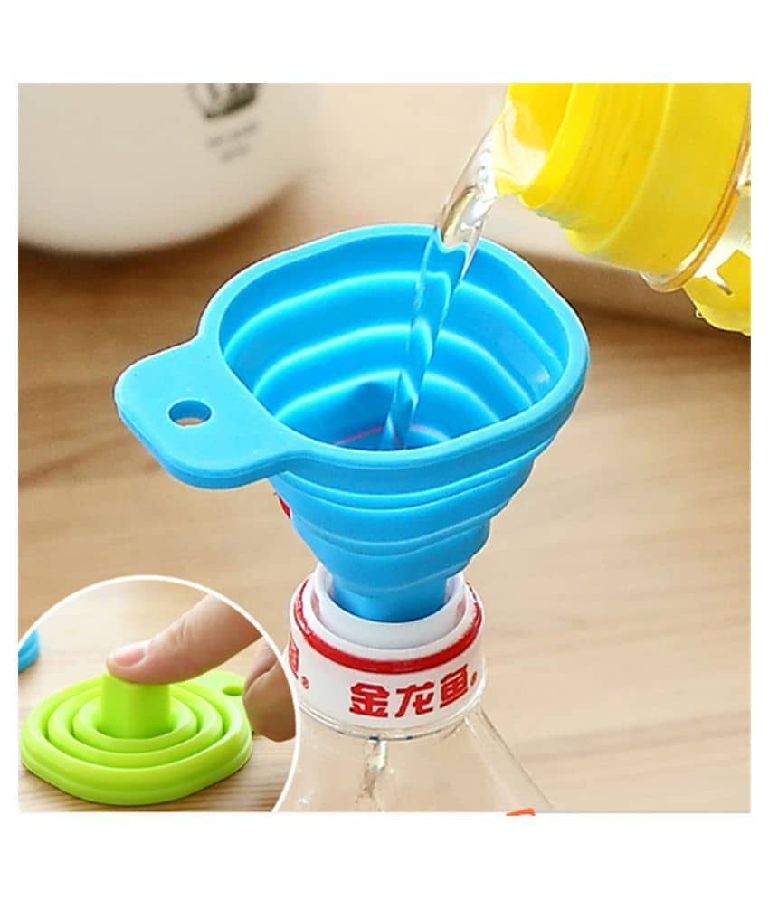 Kitchen Home Mini Food Grade Silicone Folding Telescopic Funnel