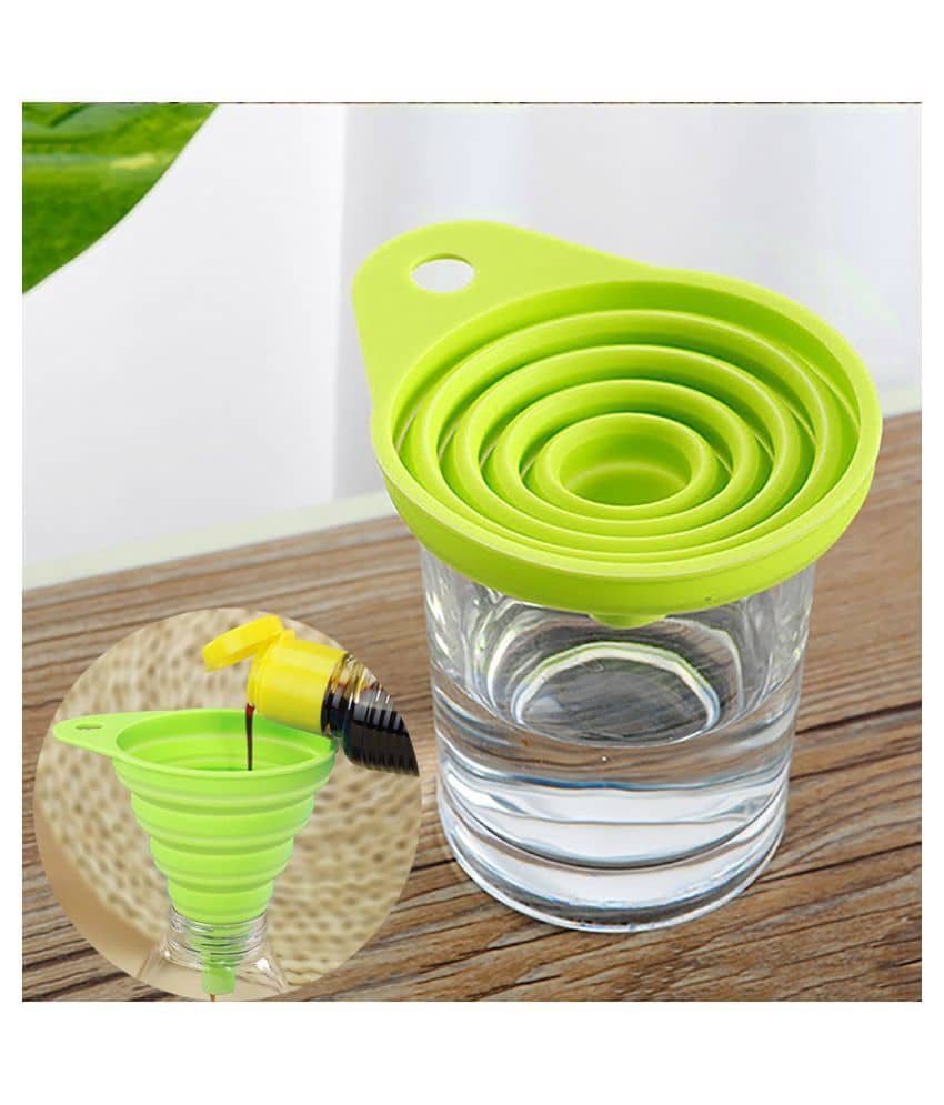Creative Home Kitchen Tools Foldable Easy To Carry Silicone Funnel