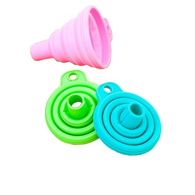     			Silicone Gel Practical Collapsible Foldable Funnel Hopper Kitchen Tool Gadget