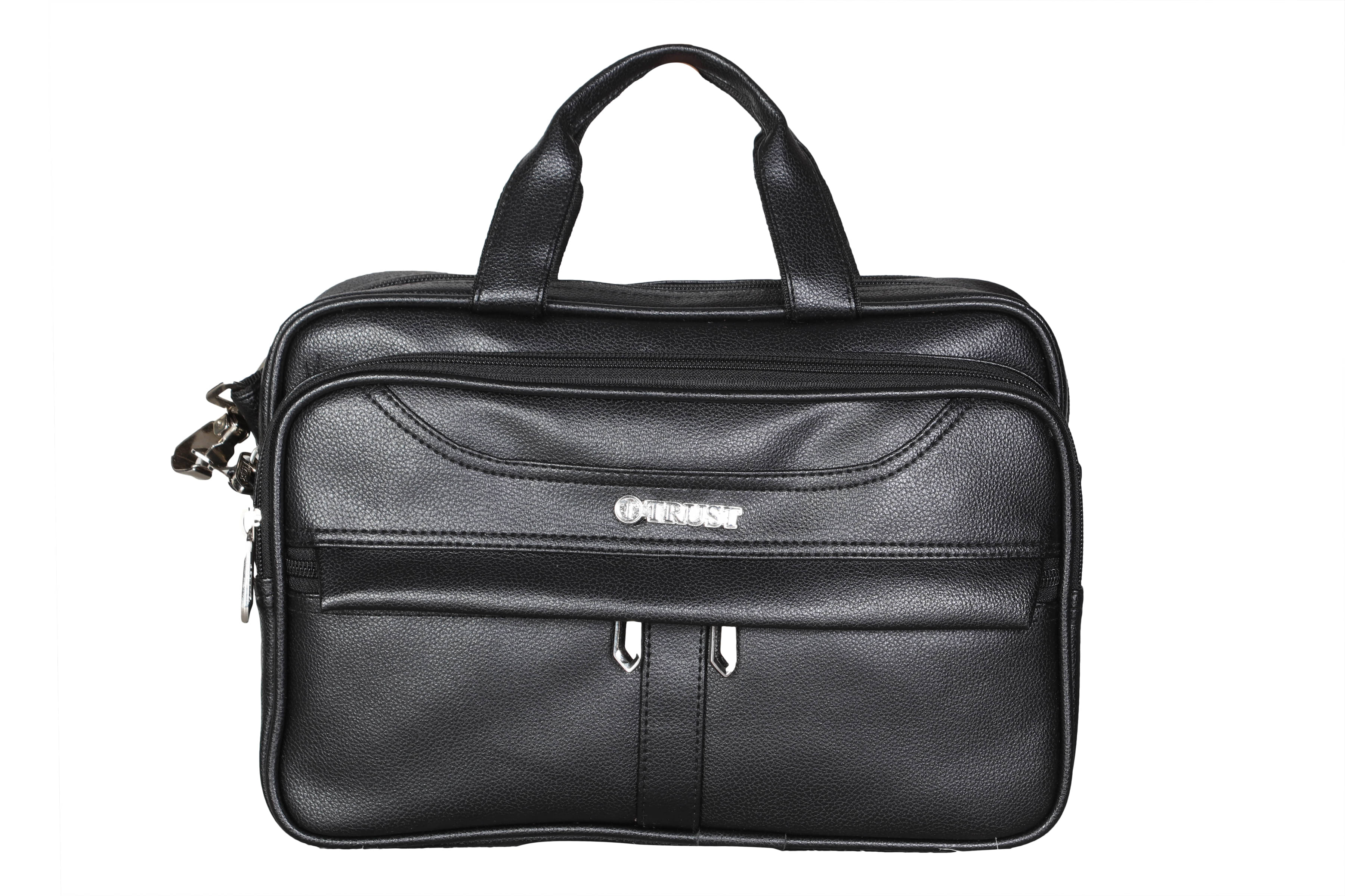     			Trust Black P.U. Office Messenger Bag