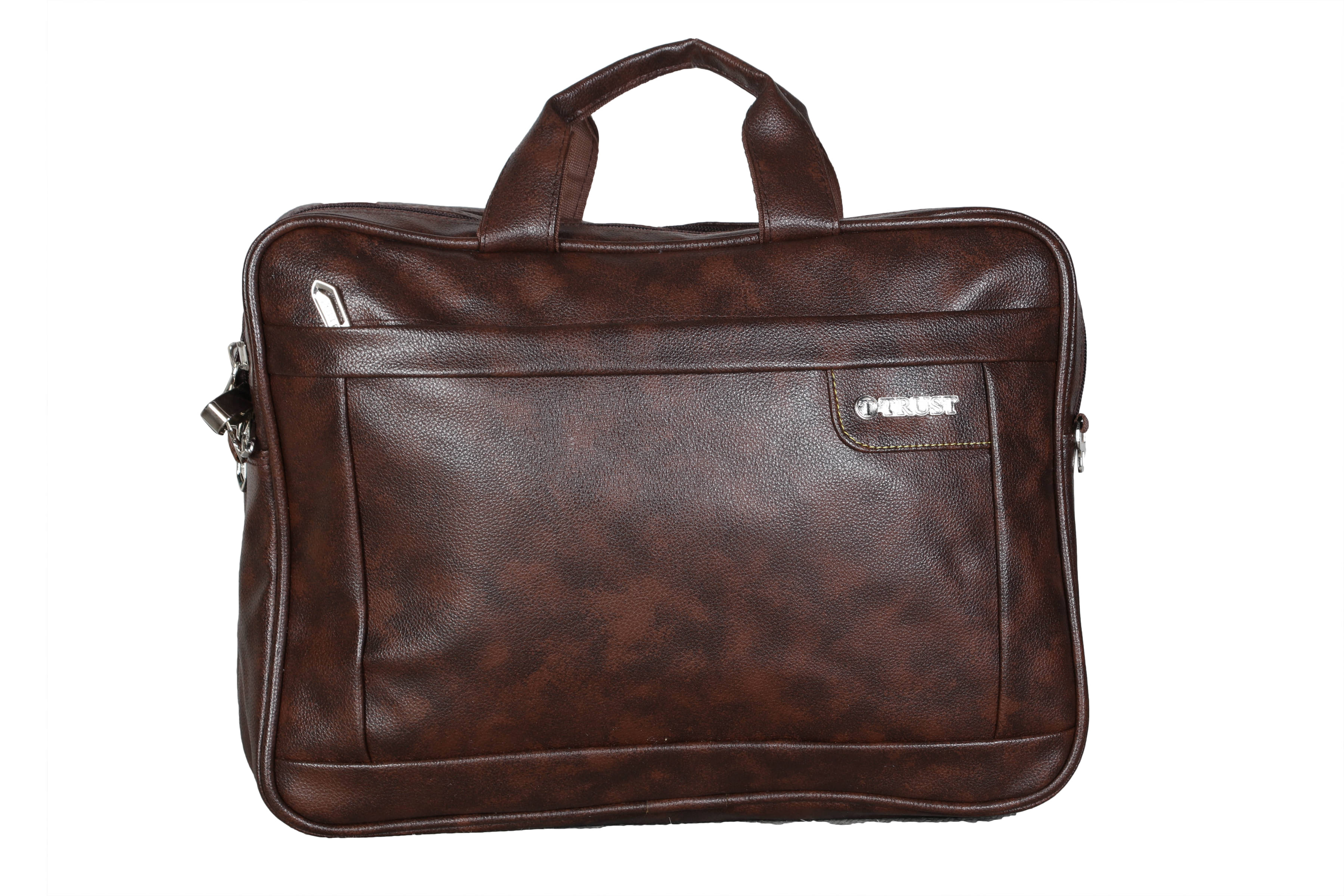     			Trust Brown P.U. Office Messenger Bag