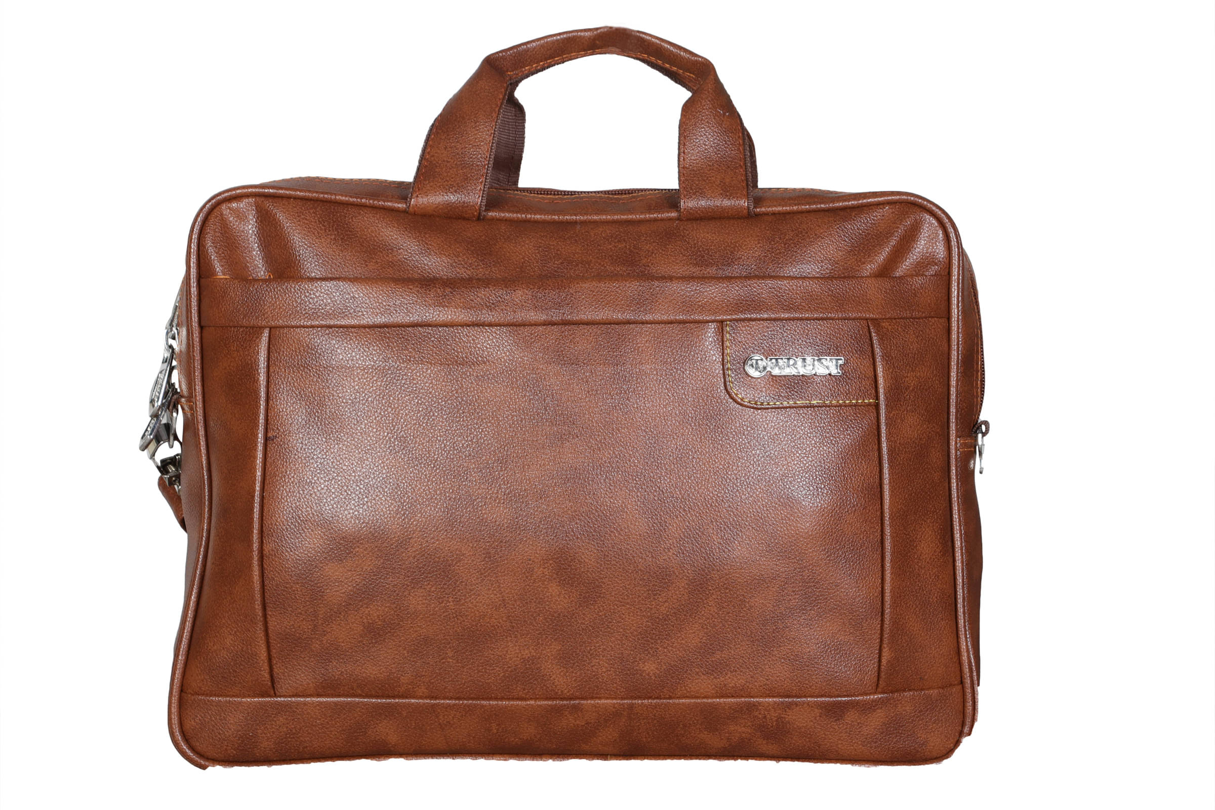     			Trust Tan P.U. Office Messenger Bag