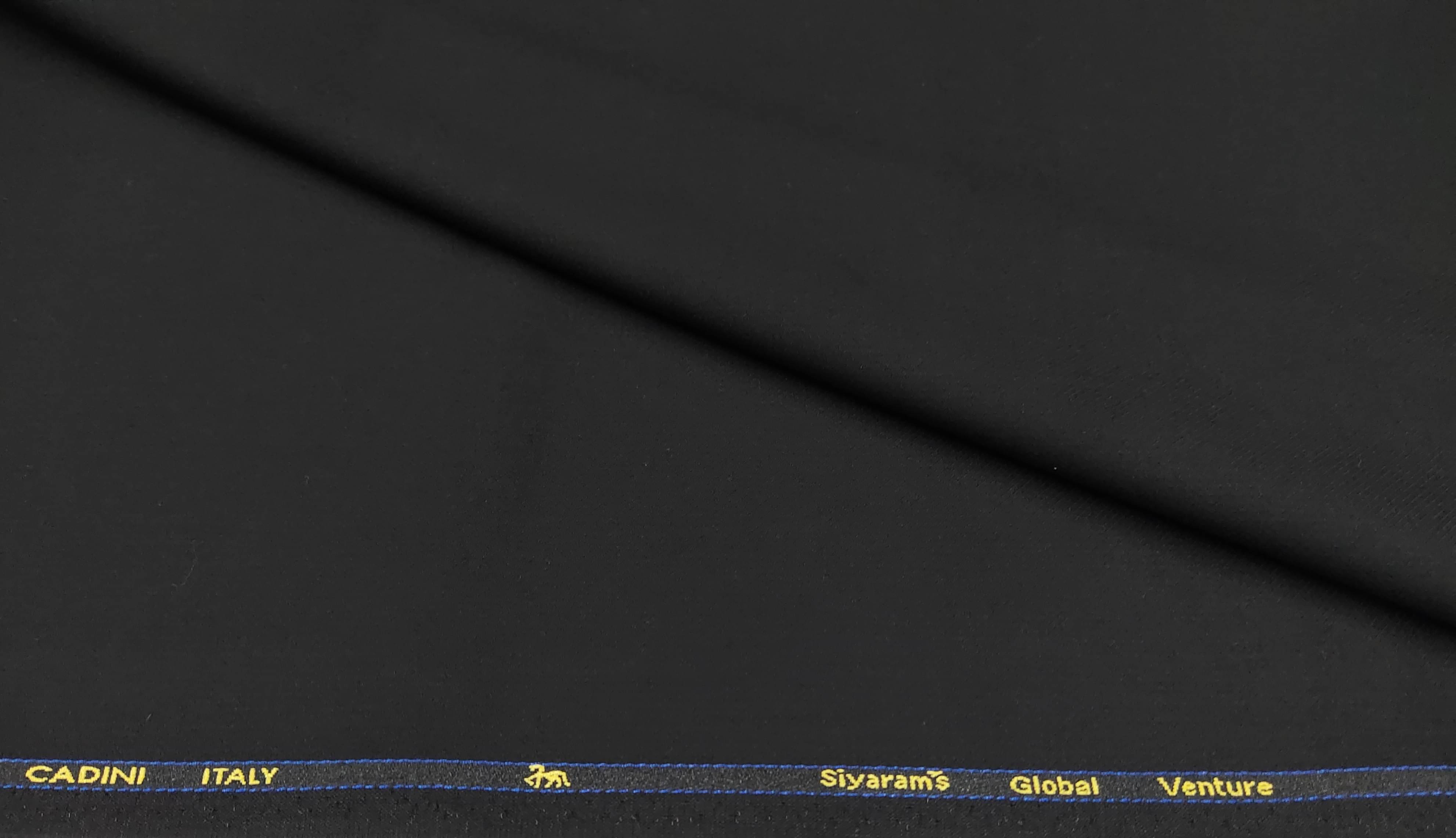     			Siyaram's - Black Cotton Blend Men's Unstitched Pant Piece ( Pack of 1 )