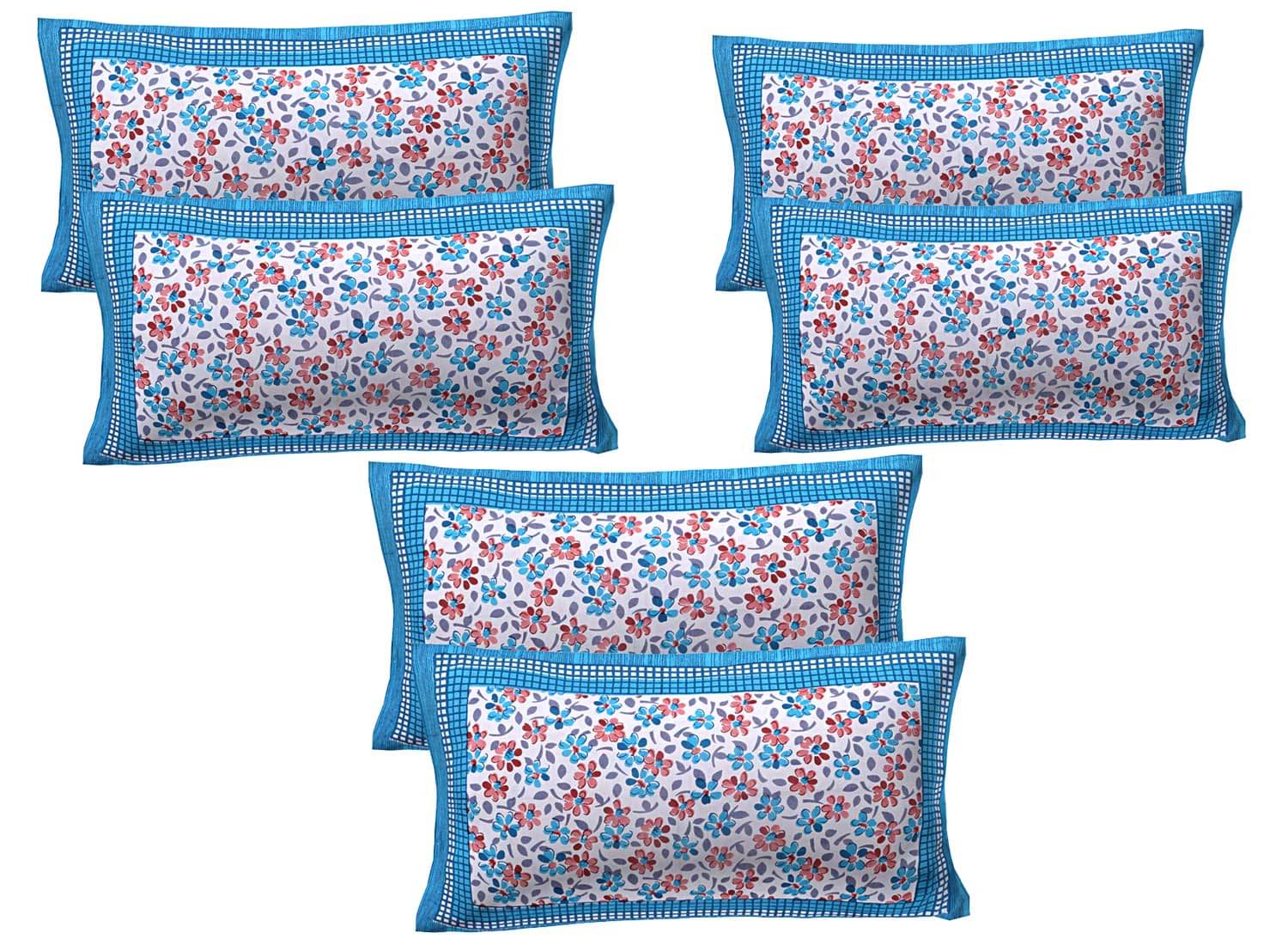     			AJ Home Pack of 6 Sky Blue Pillow Cover