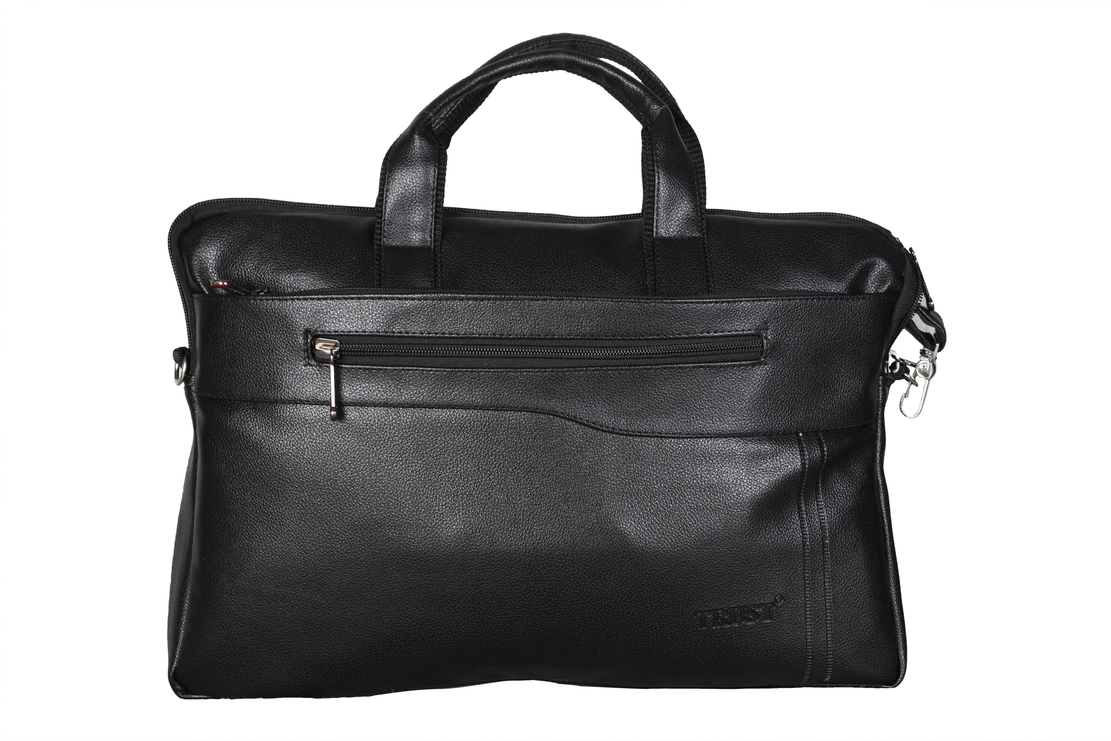     			Trust Black P.U. Office Messenger Bag