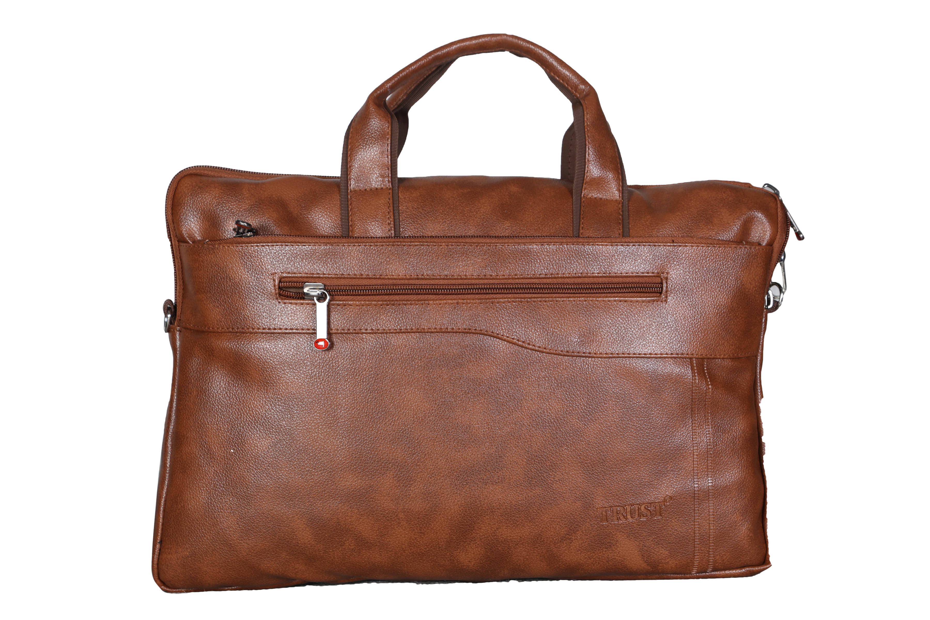     			Trust Tan P.U. Office Messenger Bag