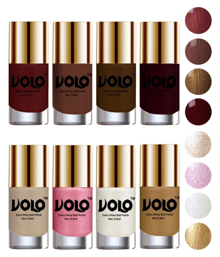VOLO High-Shine Long Lasting Non Toxic Nail Polish Professional Multi Glossy Pack of 8 79 mL VOLO High-Shine Long Lasting Non Toxic Nail Polish Professional Multi Glossy Pack of 8 79 mL