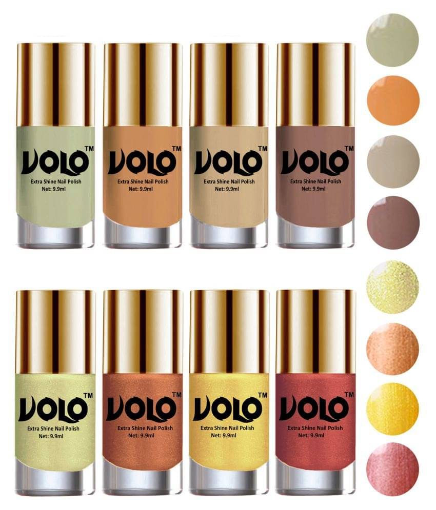     			VOLO High-Shine Long Lasting Non Toxic Nail Polish Professional Multi Glossy Pack of 8 79 mL