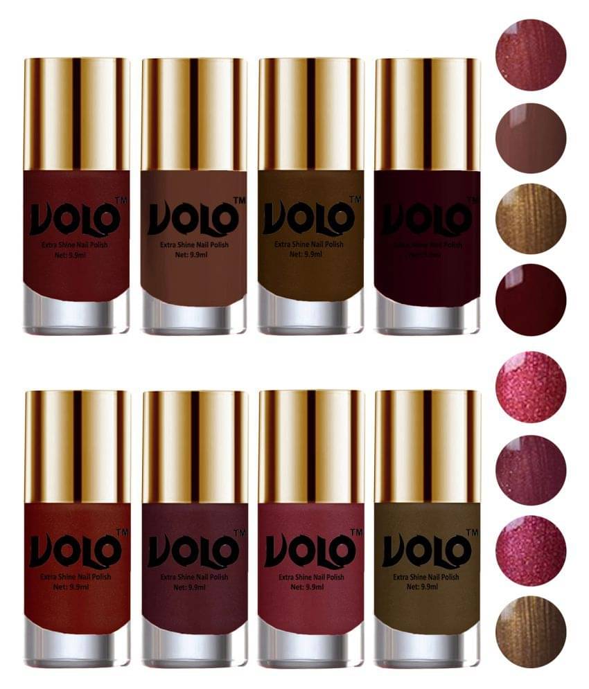VOLO High-Shine Long Lasting Non Toxic Nail Polish Professional Multi Glossy Pack of 8 79 mL VOLO High-Shine Long Lasting Non Toxic Nail Polish Professional Multi Glossy Pack of 8 79 mL