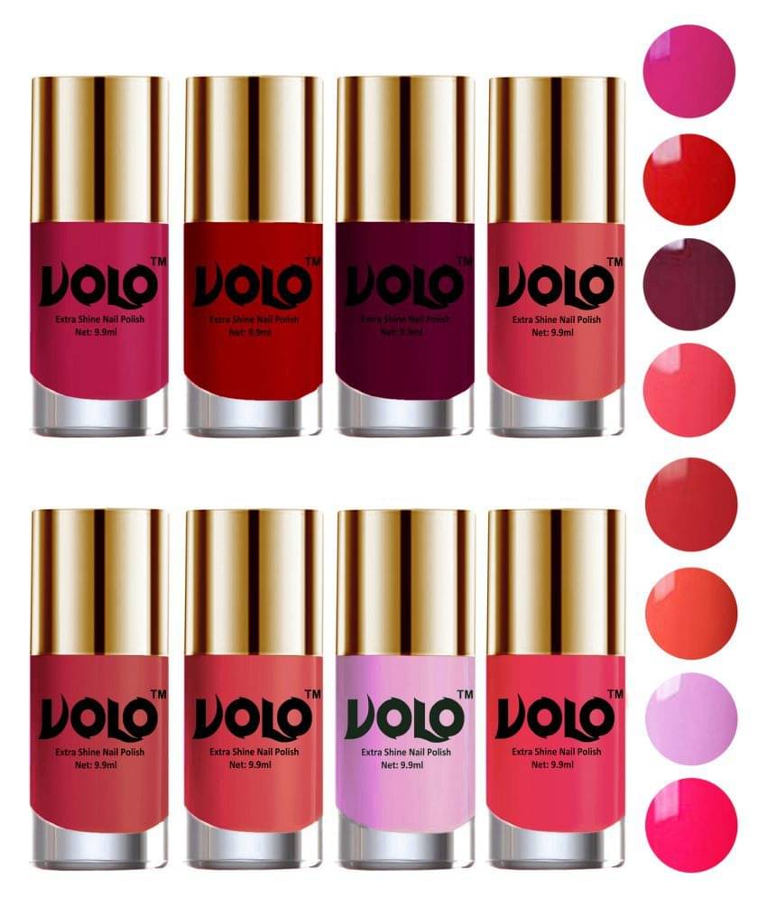     			VOLO High-Shine Long Lasting Non Toxic Nail Polish Professional Multi Glossy Pack of 8 79 mL