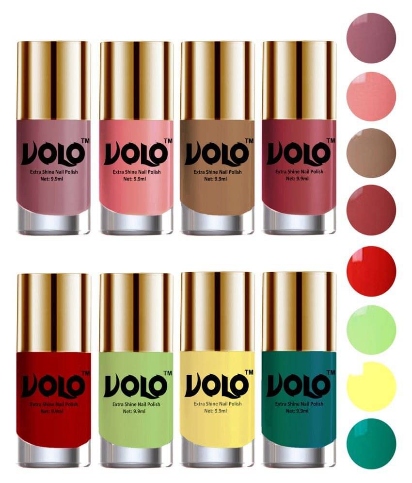 VOLO High-Shine Long Lasting Non Toxic Nail Polish Professional Multi Glossy Pack of 8 79 mL     			VOLO High-Shine Long Lasting Non Toxic Nail Polish Professional Multi Glossy Pack of 8 79 mL