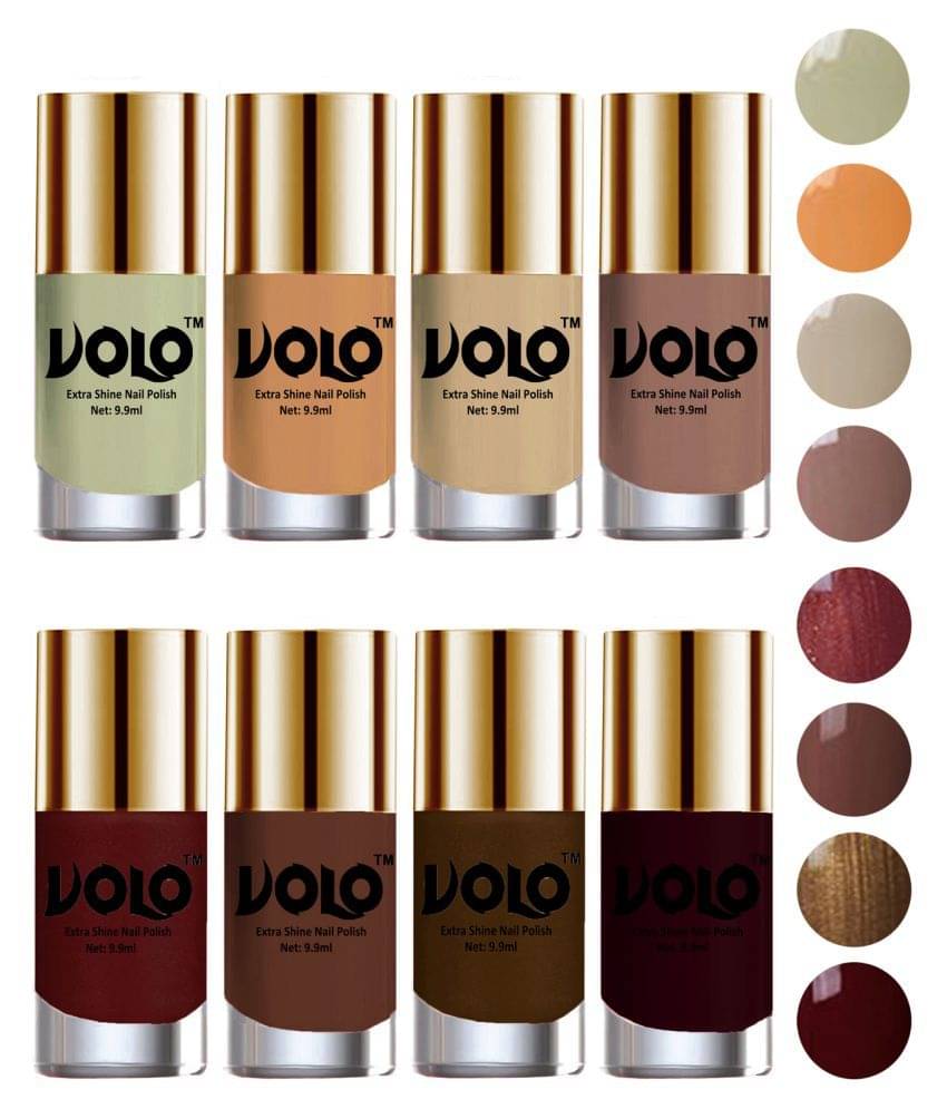 VOLO High-Shine Long Lasting Non Toxic Nail Polish Professional Multi Glossy Pack of 8 79 mL VOLO High-Shine Long Lasting Non Toxic Nail Polish Professional Multi Glossy Pack of 8 79 mL