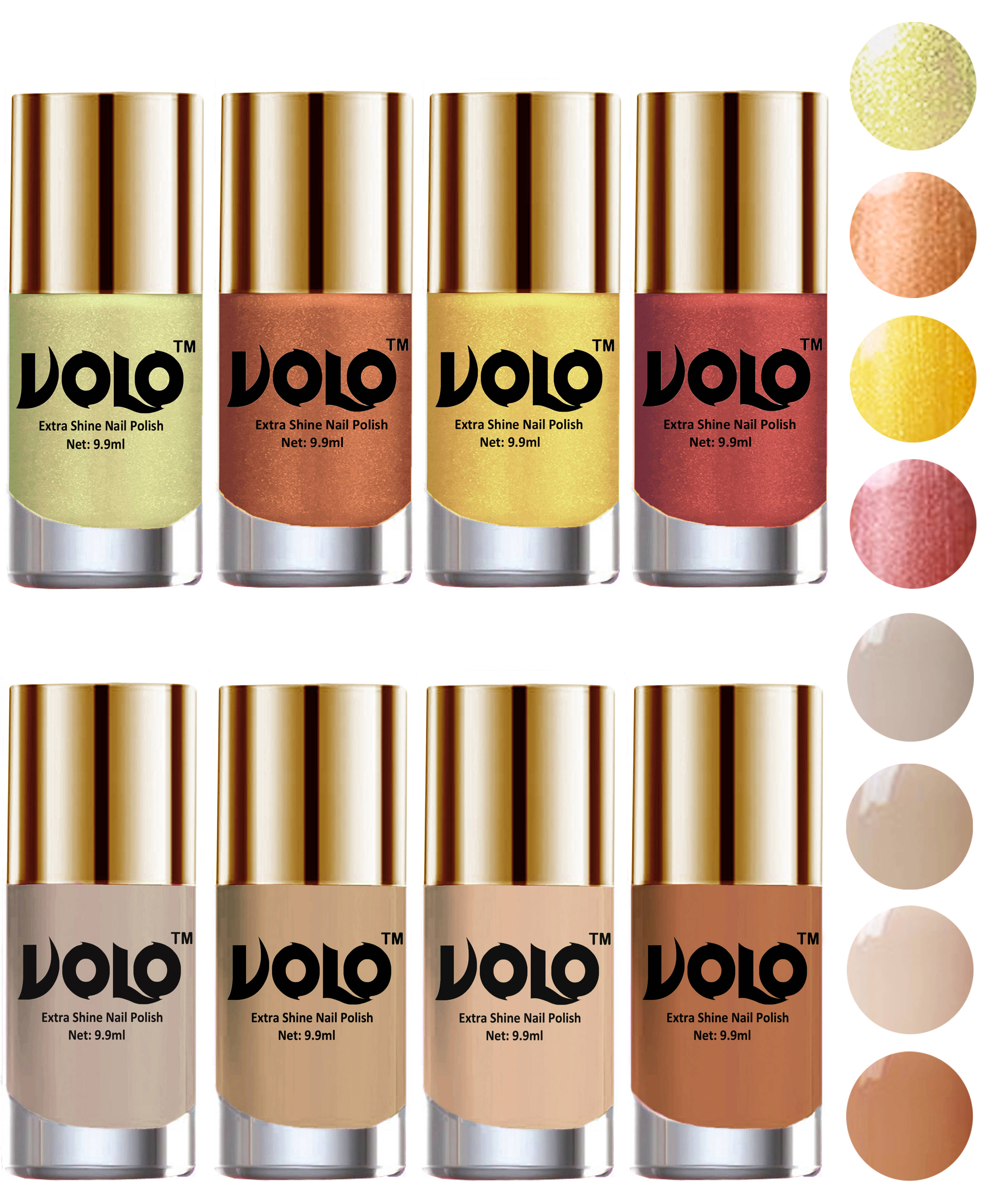 VOLO High-Shine Long Lasting Non Toxic Nail Polish Professional Multi Glossy Pack of 8 79 mL     			VOLO High-Shine Long Lasting Non Toxic Nail Polish Professional Multi Glossy Pack of 8 79 mL