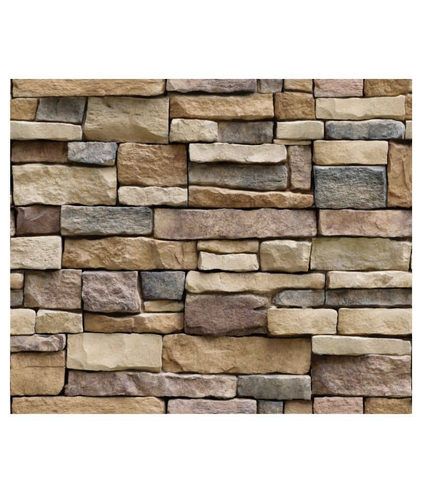 Jaamso Royals Peel and Stick Wallpaper - Stone Wallpaper Nature Sticker ( 200 x 45 cms )