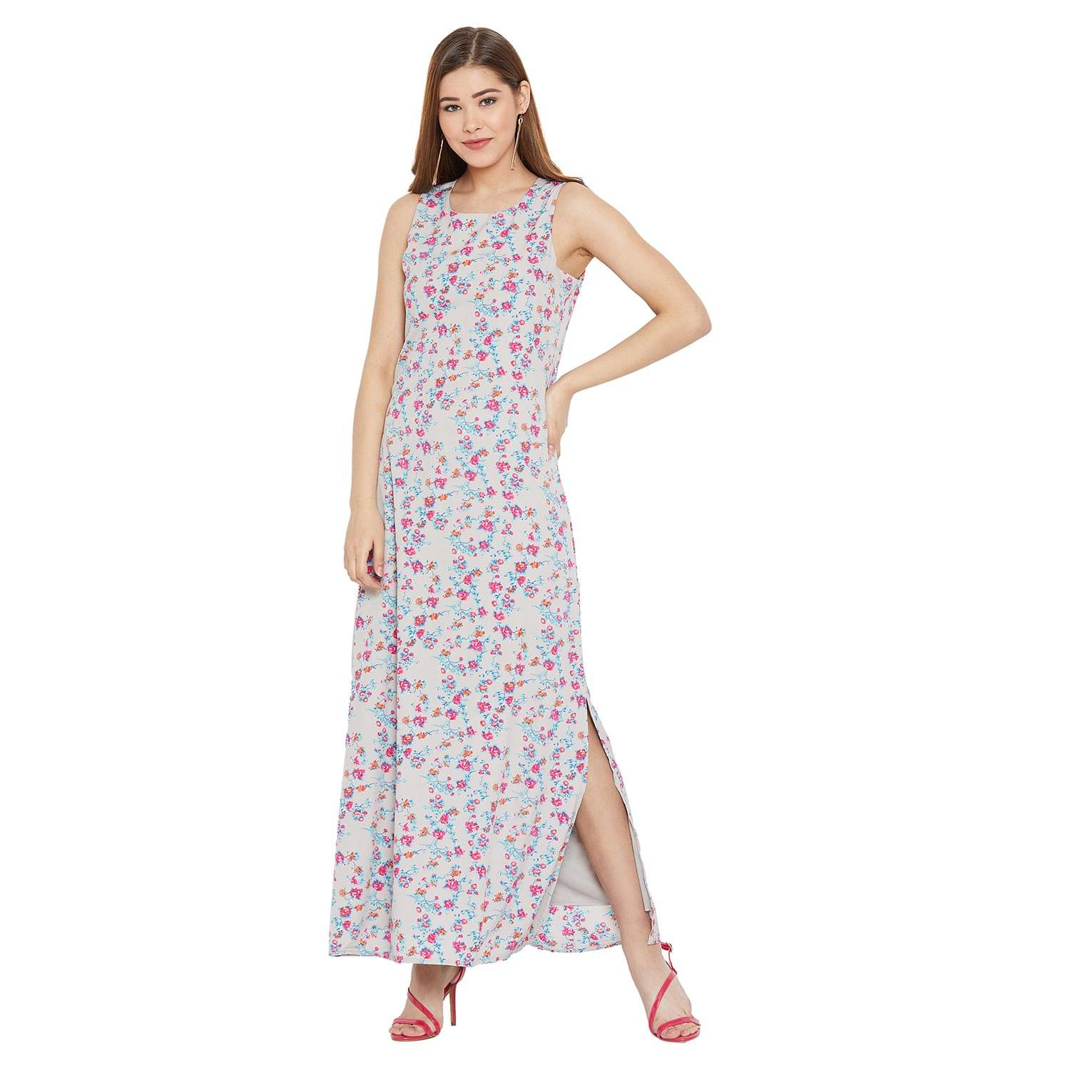     			Purys Polyester Multi Color A- line Dress
