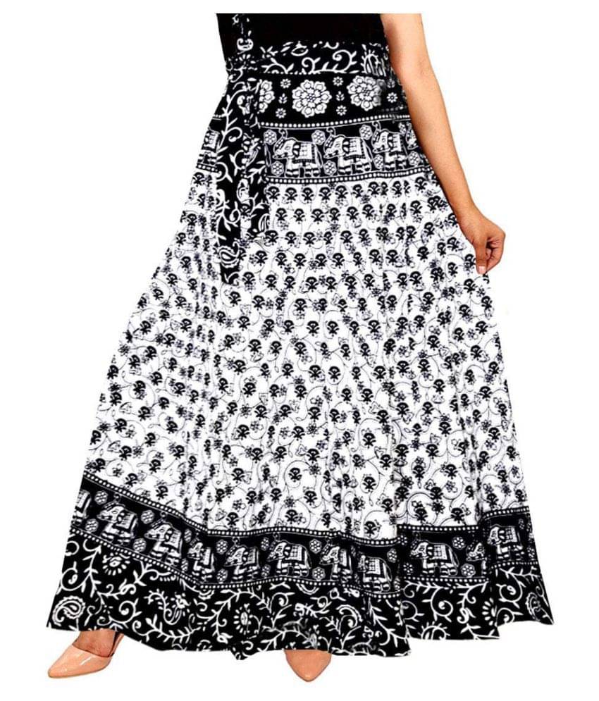     			Rangun Cotton Straight Skirt - Black