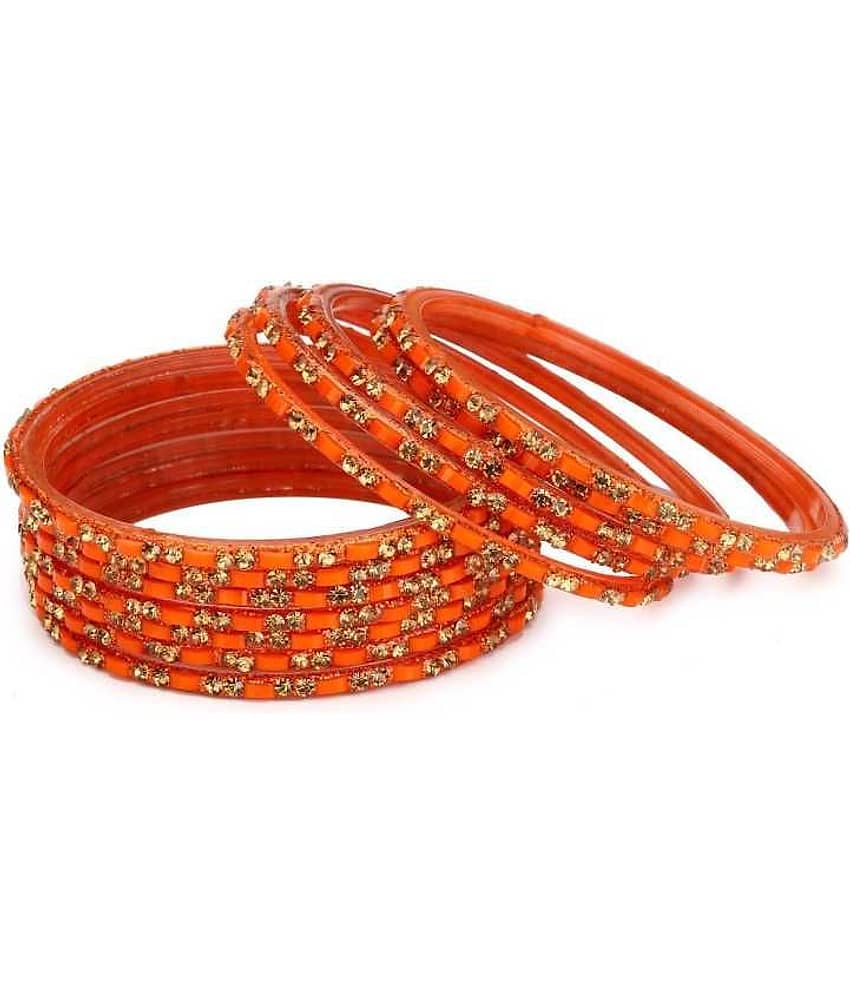 AFAST Glass Crystal Enamel Bangle Set (Pack of 12) - Bangles & Bracelets | Buy online on ZillyBuy