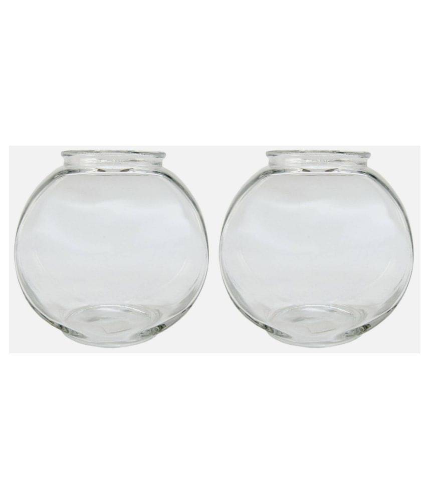 Clear & Transparent Round Glass Fish Pot For Joom View Of 6 Inch Table Top ( Set Of 2 ) Clear & Transparent Round Glass Fish Pot For Joom View Of 6 Inch Table Top ( Set Of 2 )