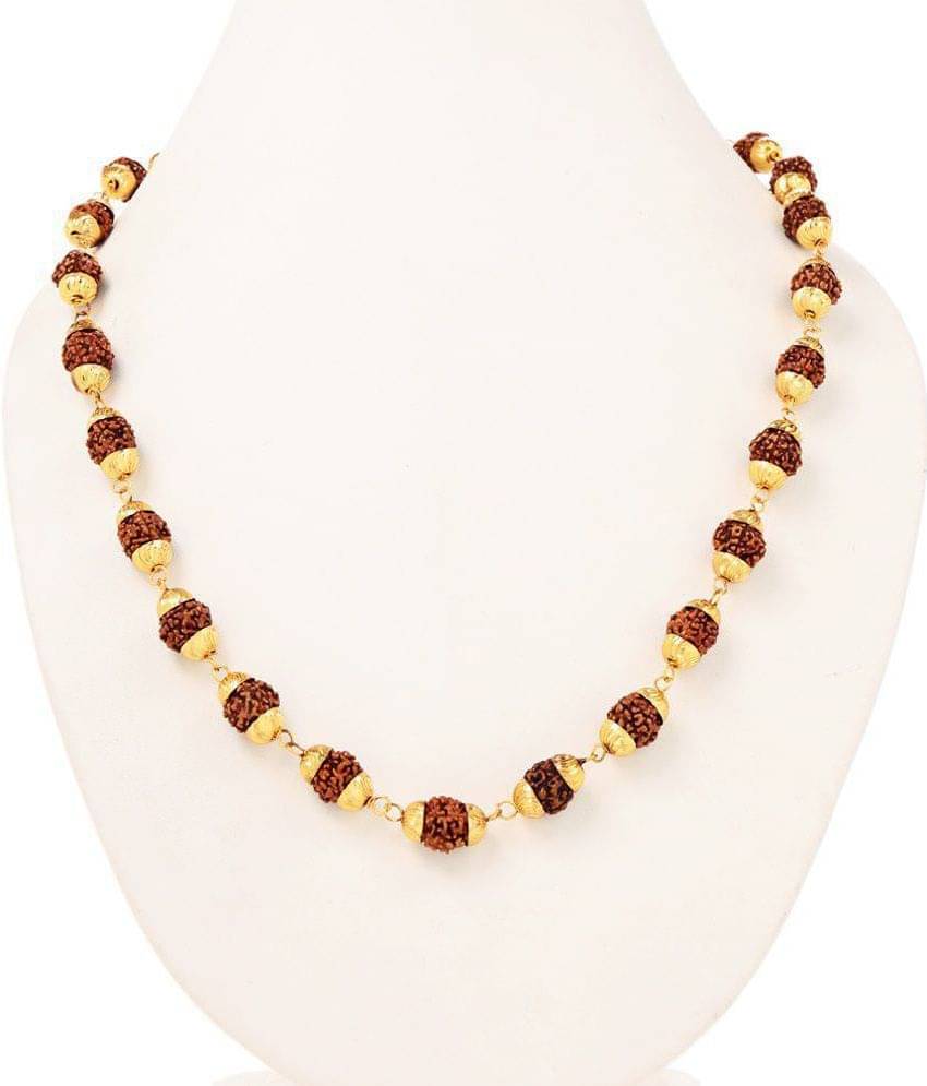     			JSK COLLECTION Rudraksh Gold Plated  mala