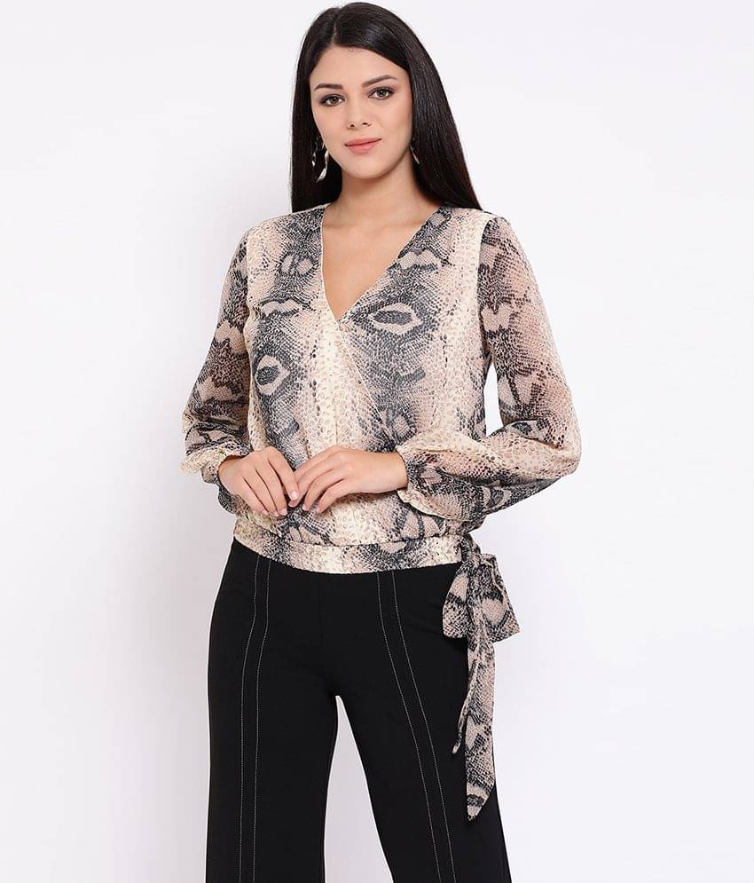     			Oxolloxo Women's Polyester Wrap Top ( Multicolor )