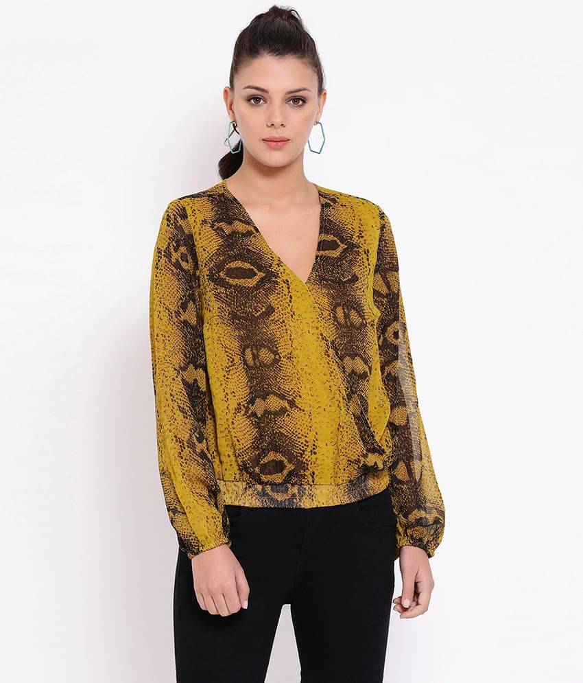     			Oxolloxo Women's Polyester Regular Top ( Yellow )