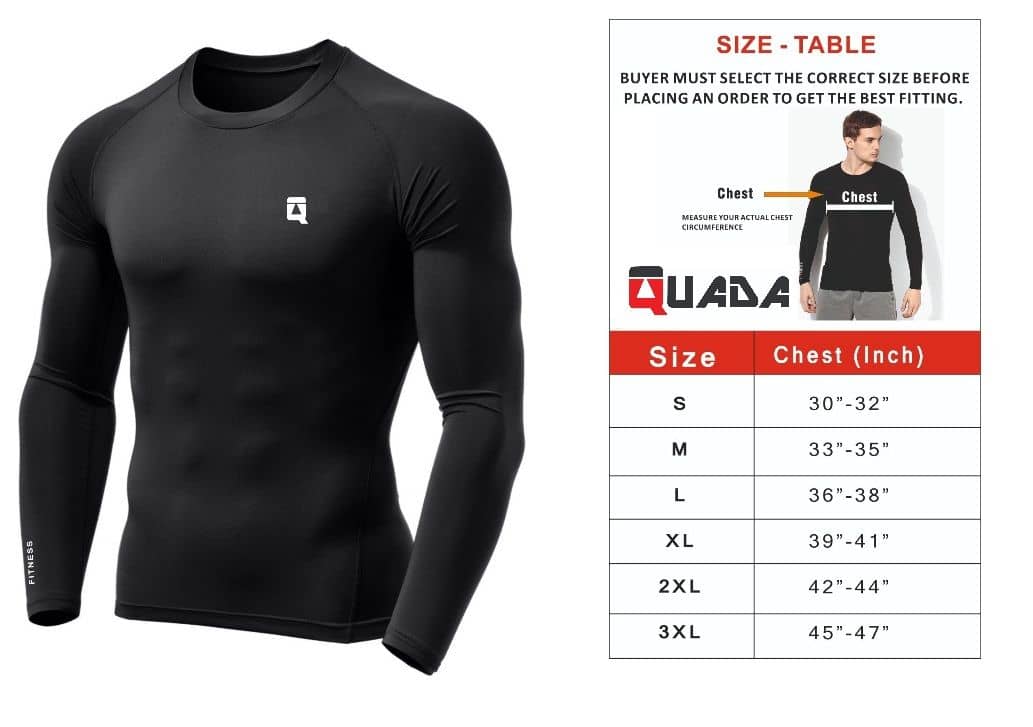 QUADA Unisex 100% Polyester Yoga T-Shirt, Sport T-Shirt/Cricket/Badminton/Cycling/Football/Baseball/Gym/Swimming/Tennis/Running/Etc. Full Sleeve Tights Skinny T-Shirt