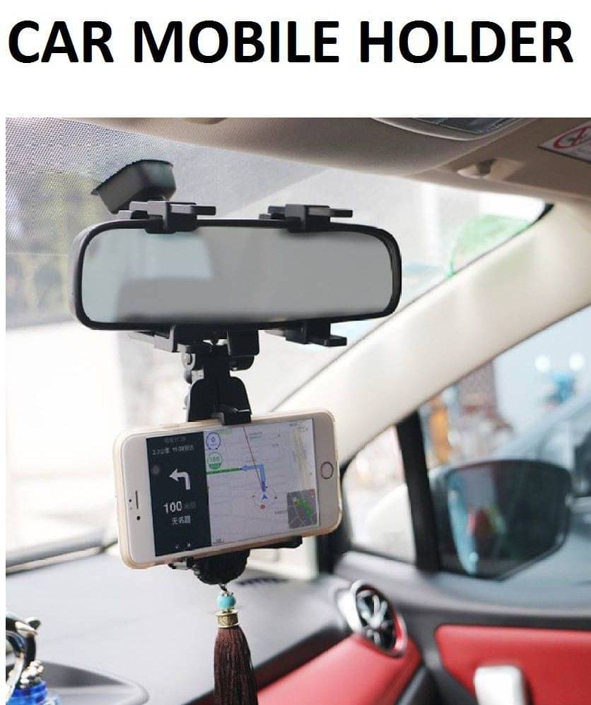     			AVYA MOBILE Car Mobile Holder Double Clamp for Dashboard & Windshield - Black