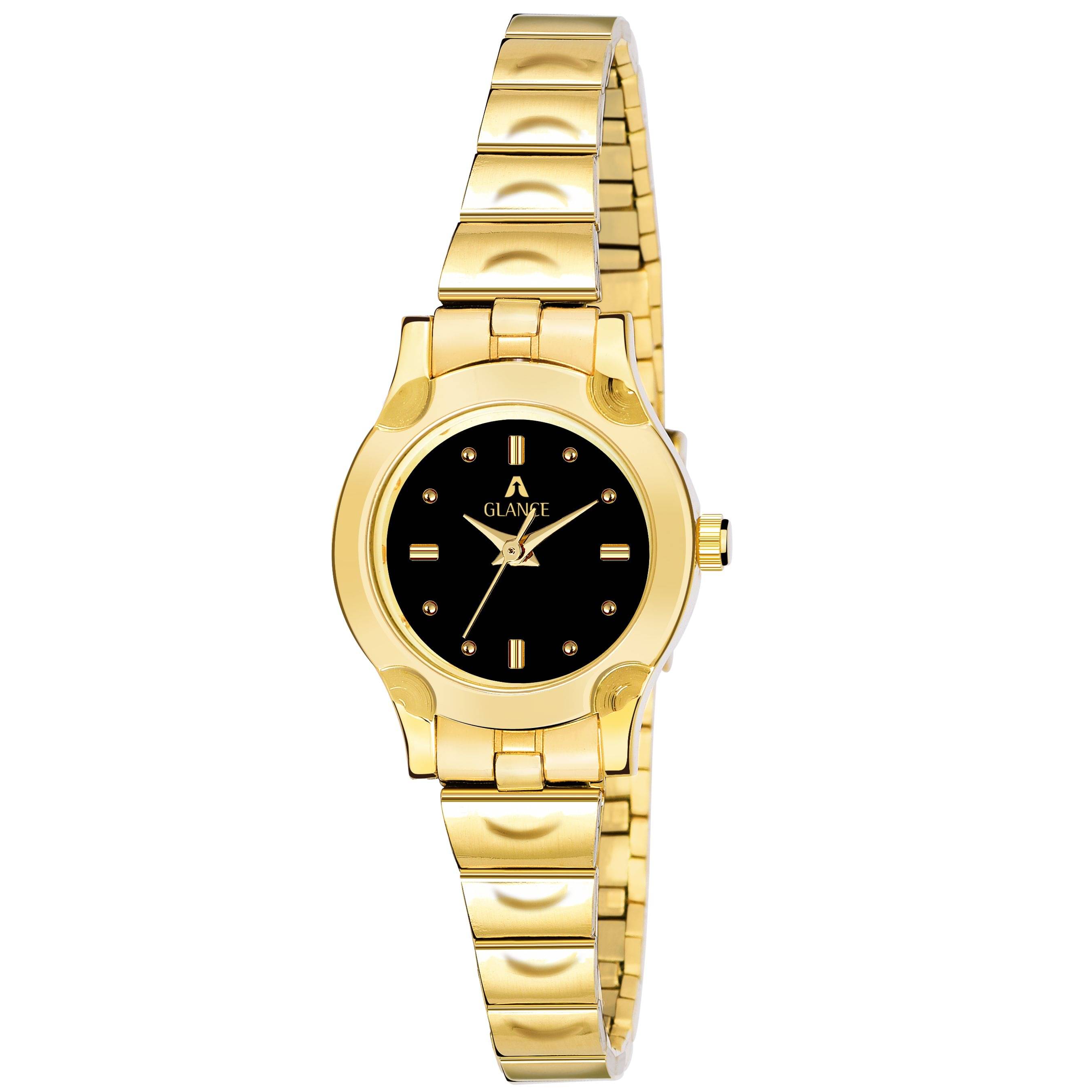     			Aglance Stainless Steel Round Womens Watch