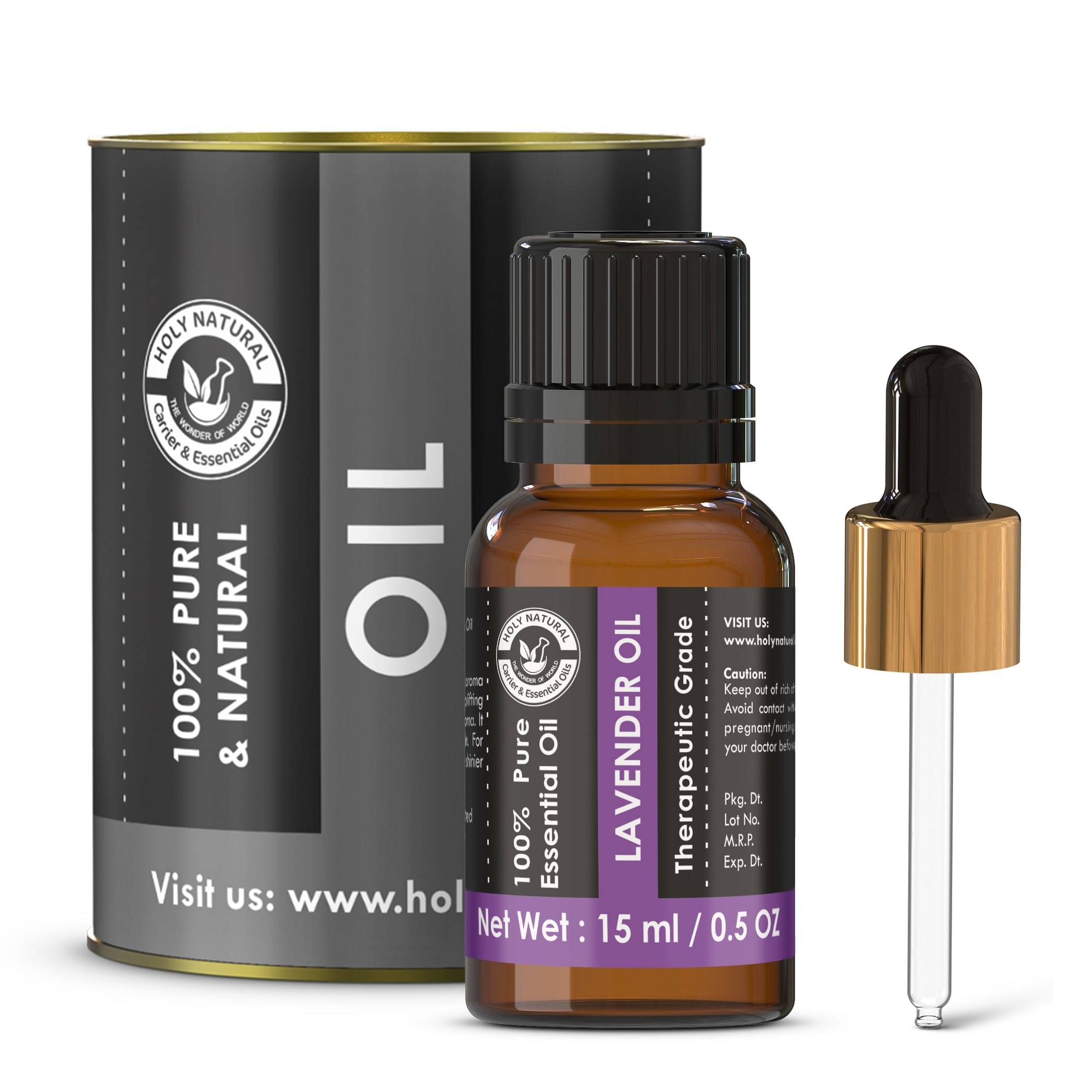     			Holy Natural - Lavender Essential Oil 15 mL (Pack of 1)