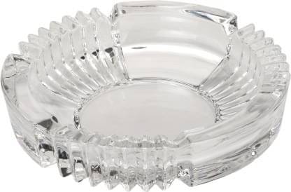     			Somil Glass Ash Tray, Transparent, Pack Of 1, 240 ml