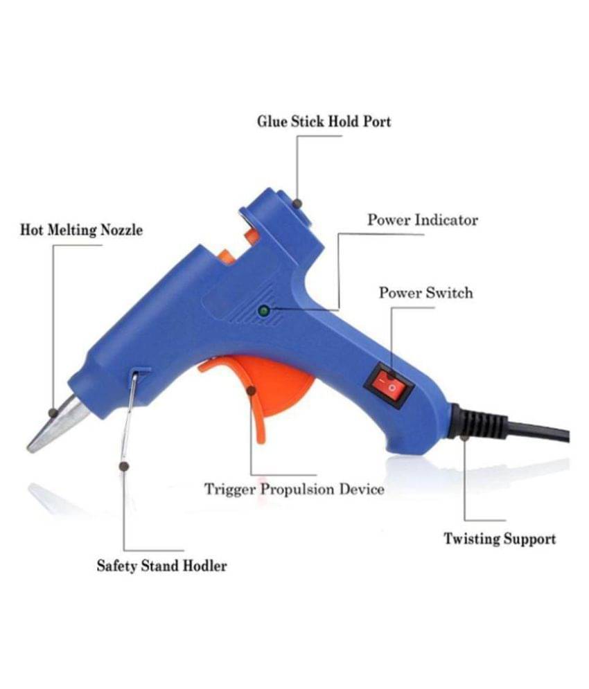 REYTAIL 20W Blue Premium Glue Gun With 50 Glue Sticks  20 Watt Glue Gun     			REYTAIL 20W Blue Premium Glue Gun With 50 Glue Sticks  20 Watt Glue Gun