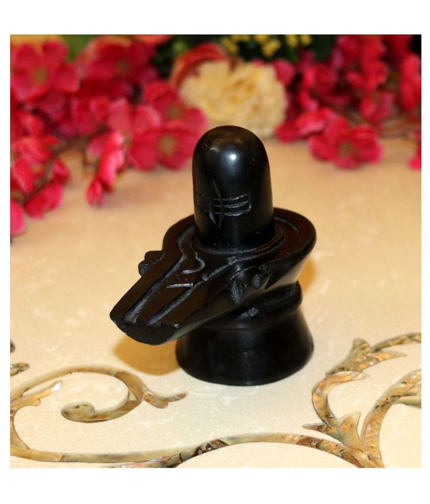 Bansiwal Shivling Murti Idol Marble Shiva, Black Decorative Showpiece - 8.8 cm (Marble, Black) Bansiwal Shivling Murti Idol Marble Shiva, Black Decorative Showpiece - 8.8 cm (Marble, Black)