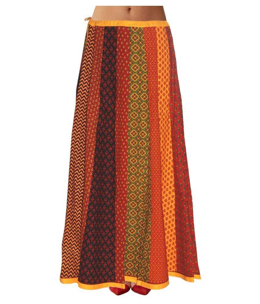     			Sttoffa Cotton A-Line Skirt - Multi Color