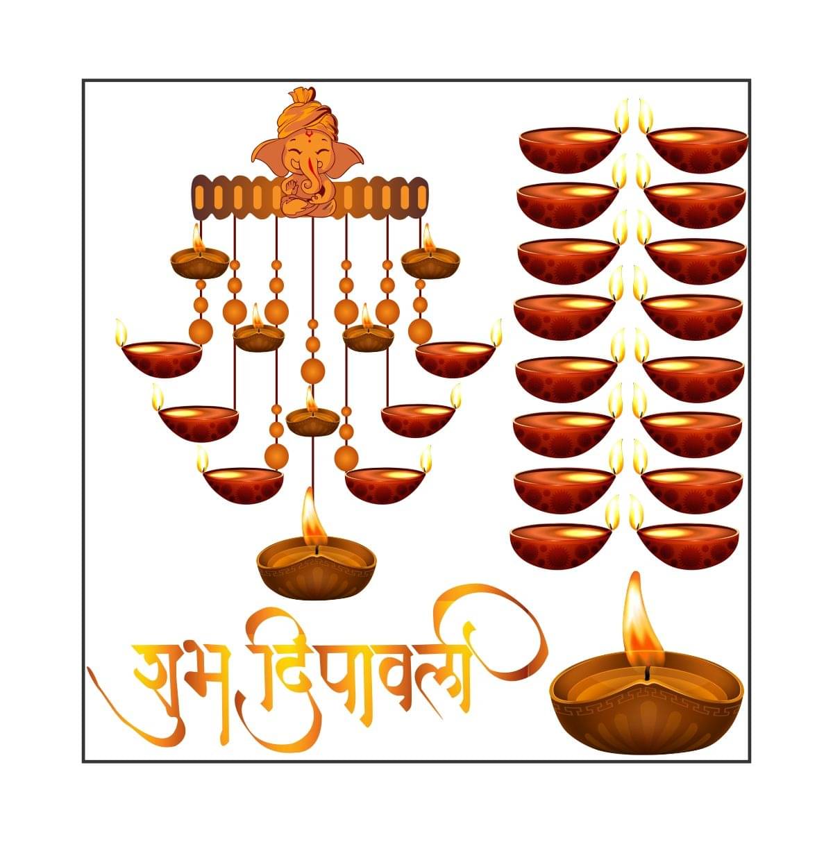 Decor Villa DIWALI COMBO Festive Sticker ( 55 x 58 cms ) Decor Villa DIWALI COMBO Festive Sticker ( 55 x 58 cms )