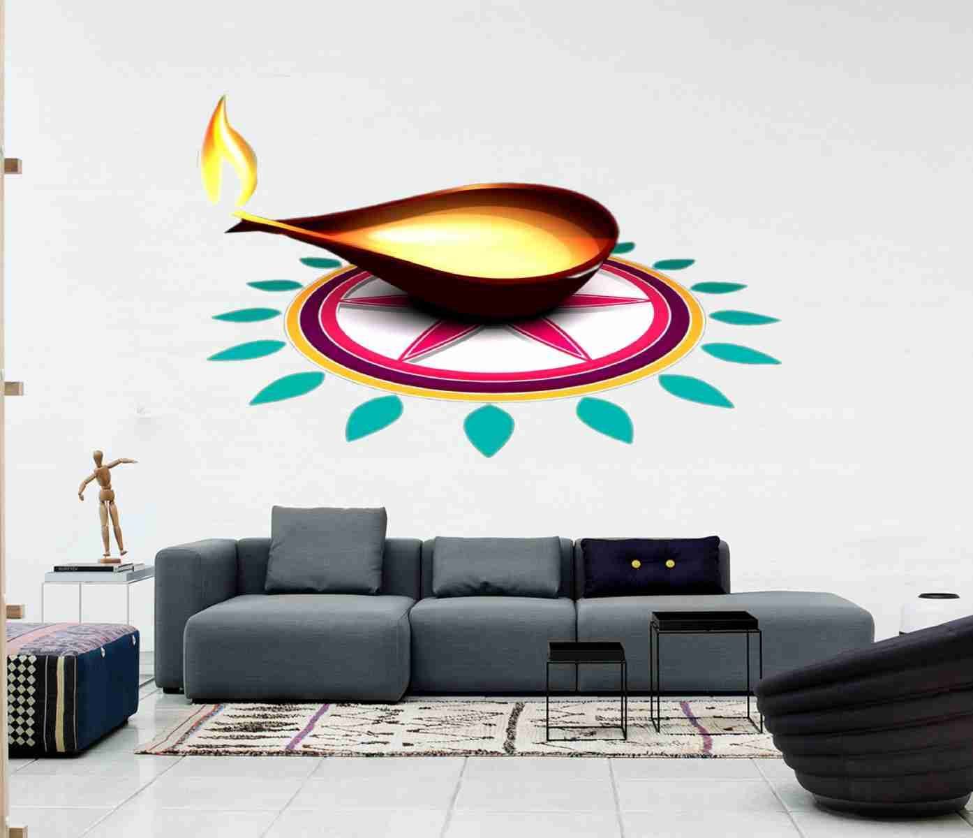 Decor Villa DIWALI DEEPAK Festive Sticker ( 35 x 58 cms )     			Decor Villa DIWALI DEEPAK Festive Sticker ( 35 x 58 cms )