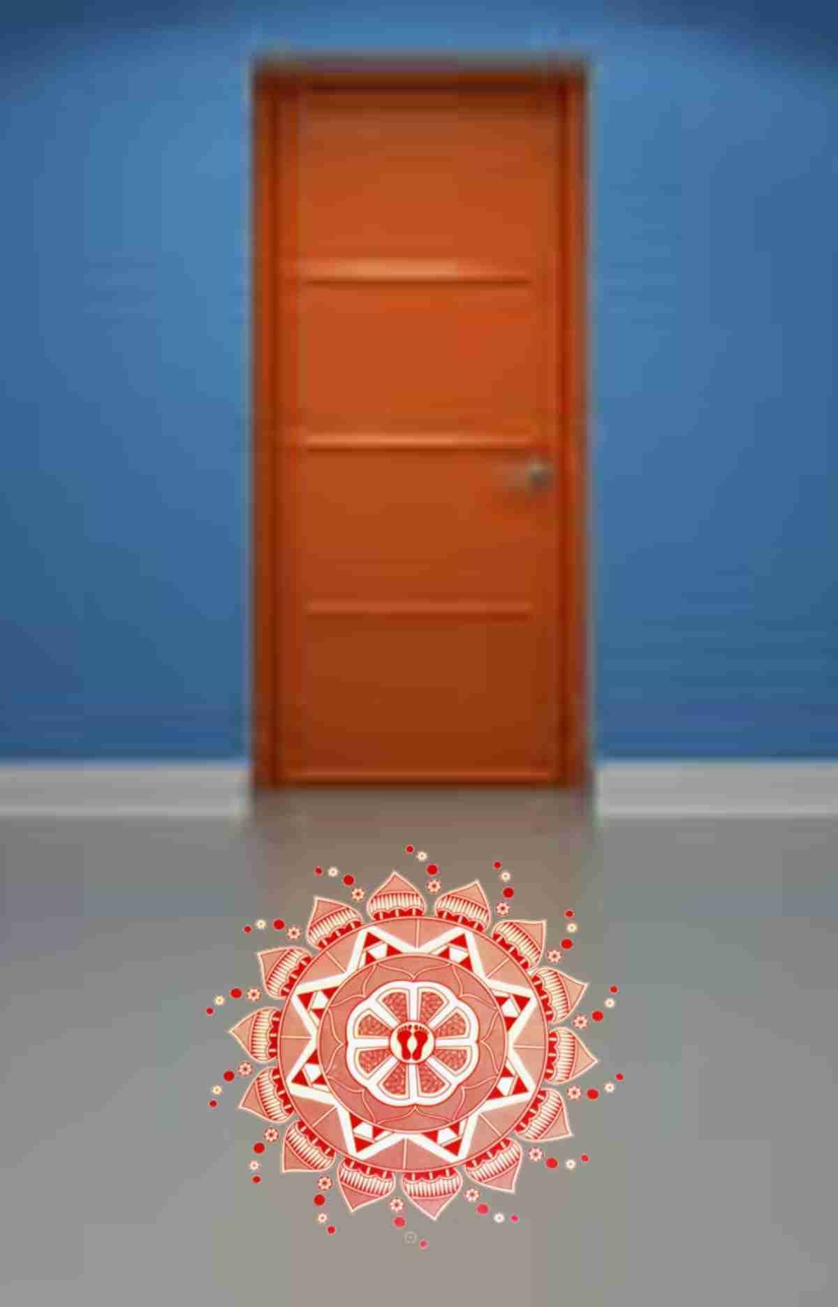 Decor Villa RANGOLI Festive Sticker ( 14 x 15 Inch )