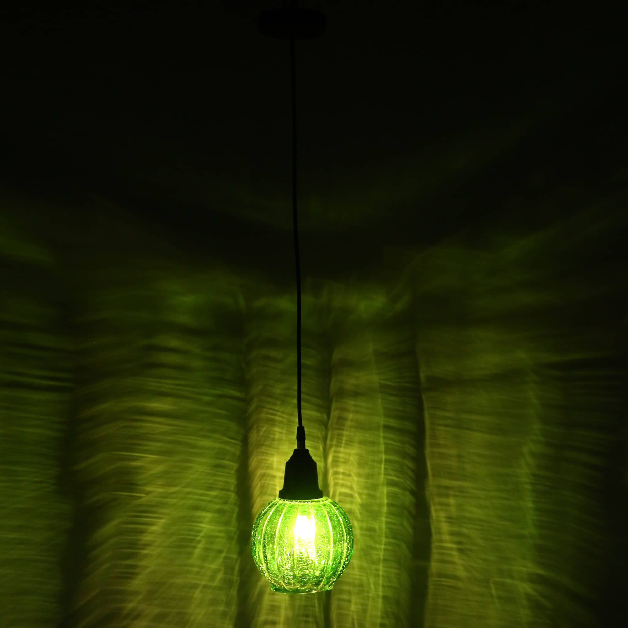 AFAST Glass Decorative Hanging Light Green - Pack of 1