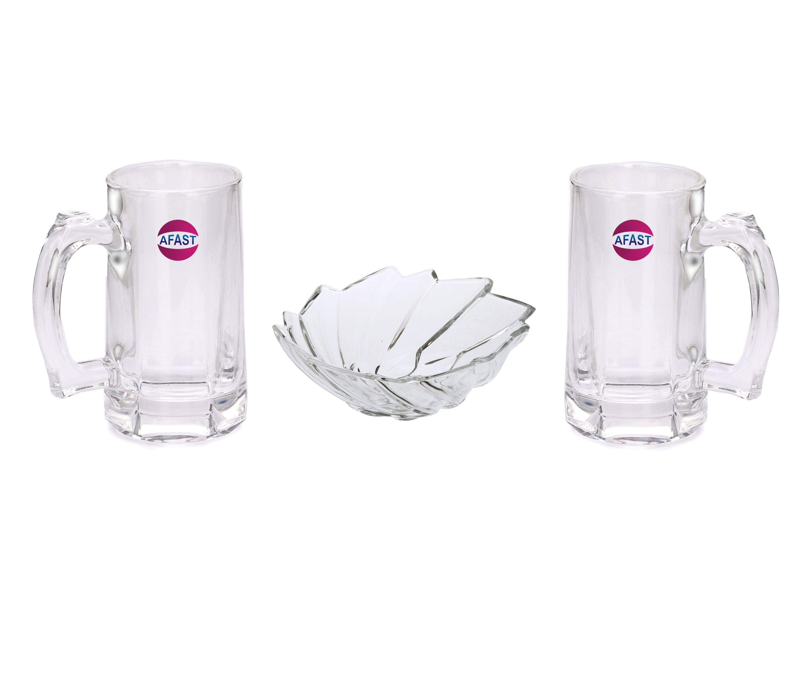     			Somil Glass GlassPlate, Transparent, Pack Of 3, 360 ml