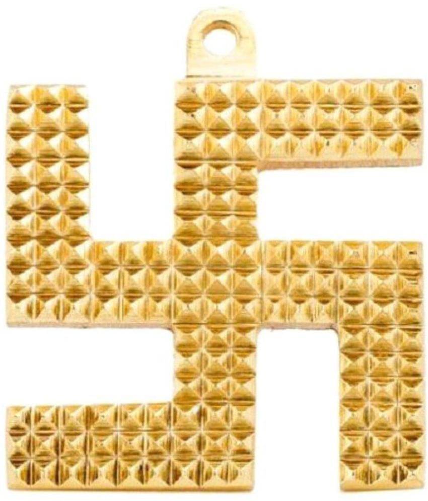     			Golden Brass Shree Yantra Swastik Pyramid Yantra